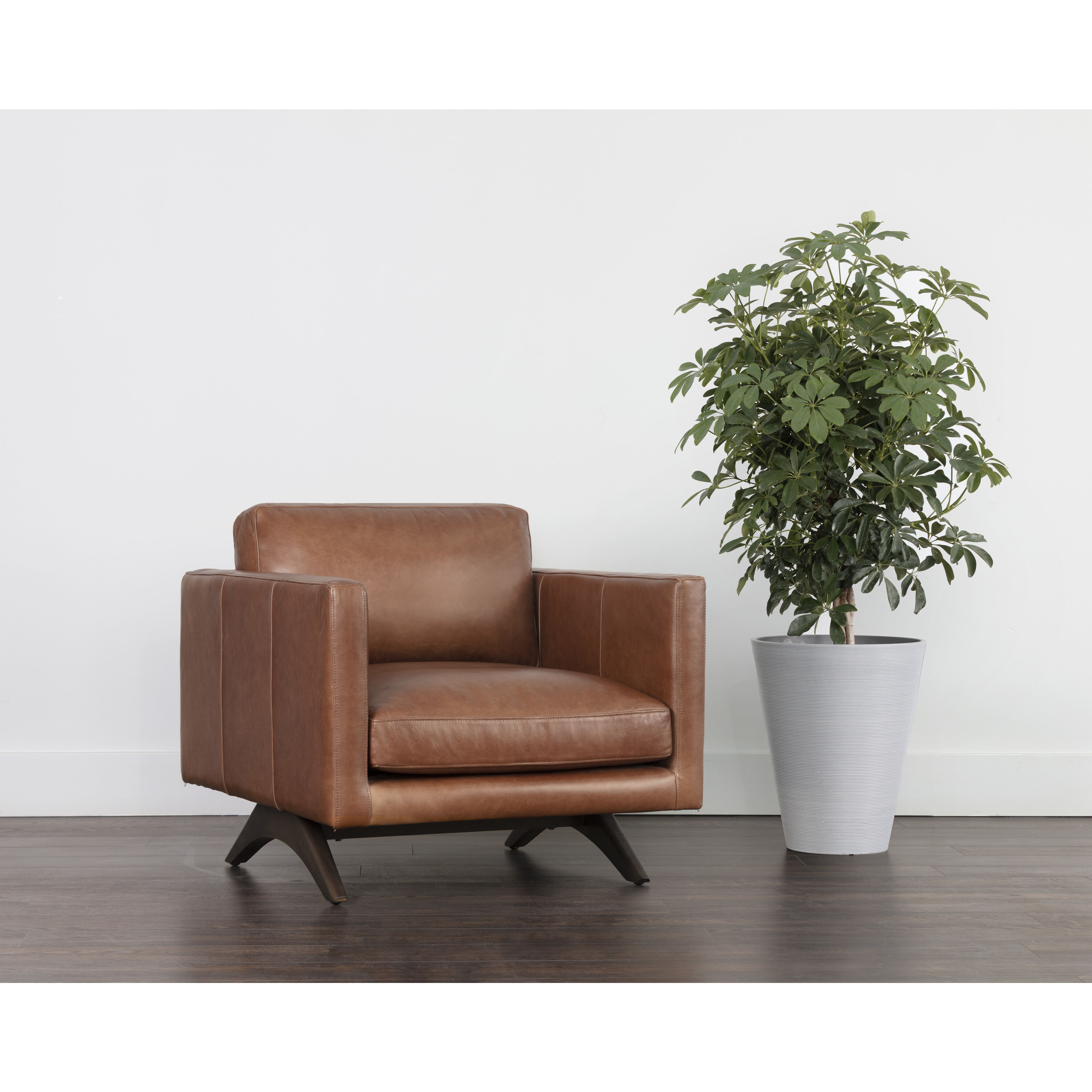Rogers Shalimar Tobacco Leather Armchair